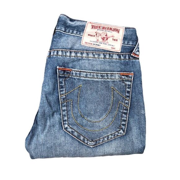True Religion Jeans Size 31 SKINNY Blue - Picture 1 of 10
